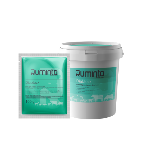 Ruminta Produkt Przeciw Ostrym Biegunkom u Cieląt Jagniąt Koźląt Prosiąt Diablock 1kg